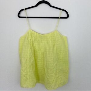 J.Crew neon yellow pintuck tank top